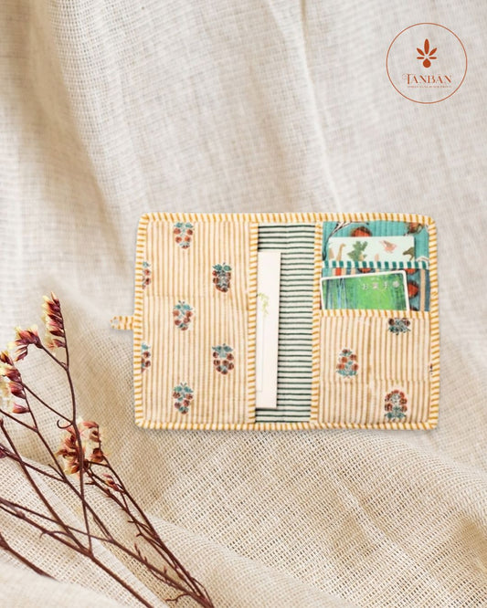 Hand Block printed Book Organizer