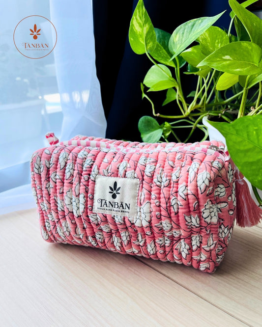 Hand Block Printed pouch - Large