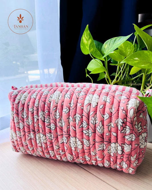 Hand Block Printed pouch - Large