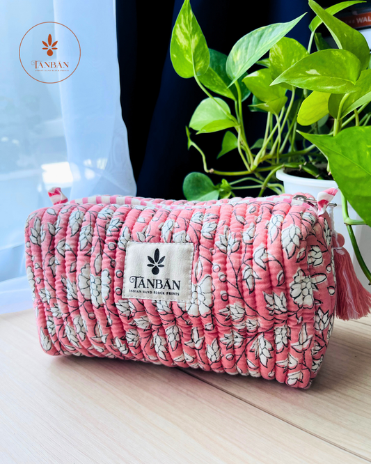Hand Block Printed pouch - Medium