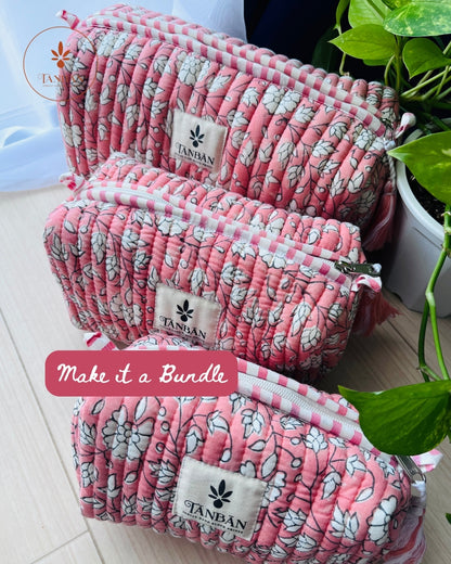 Hand Block Printed pouch - Large