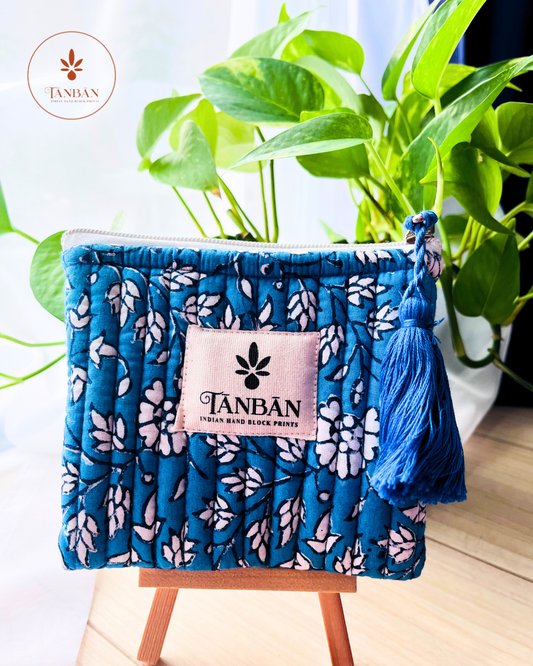 Hand Block Printed Coin Pouch (Rectangle)
