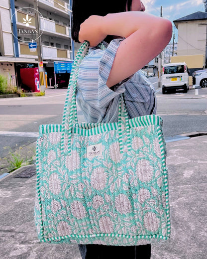 Hand Block Printed Tote bag (Large)