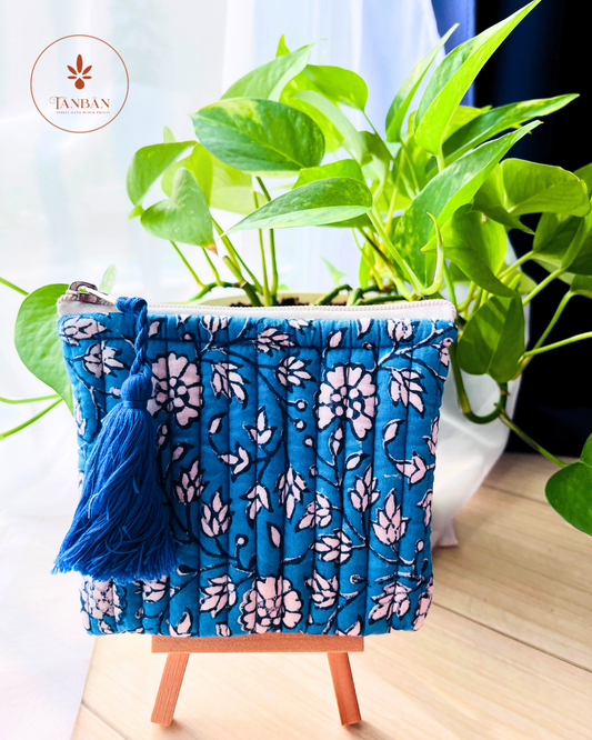 Hand Block Printed Coin Pouch (Rectangle)