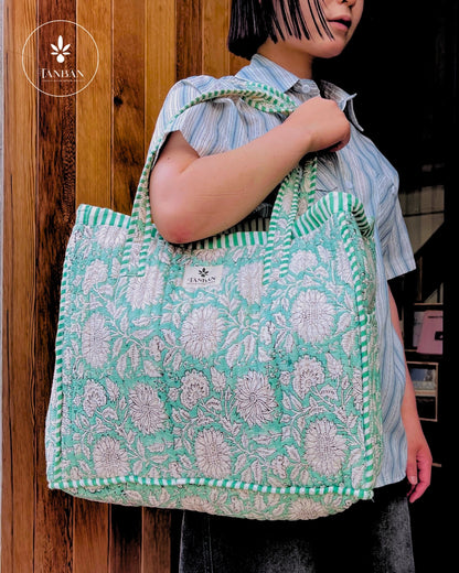 Hand Block Printed Tote bag (Large)