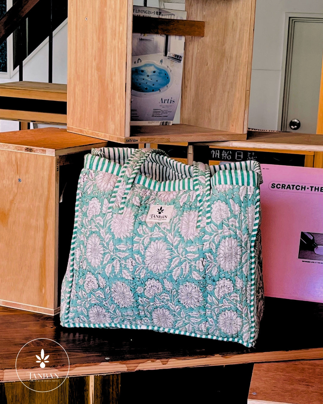 Hand Block Printed Tote bag (Large)