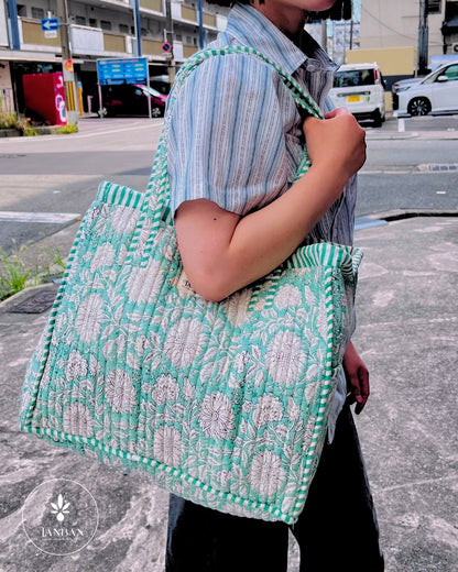 Hand Block Printed Tote bag (Large)