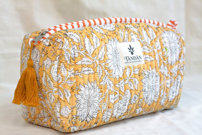 Hand Block Printed pouch - Large